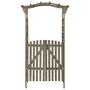 Voir la diapositive 2 : VIDAXL Pergola avec portail 116x40x204 cm Gris Bois de sapin massif