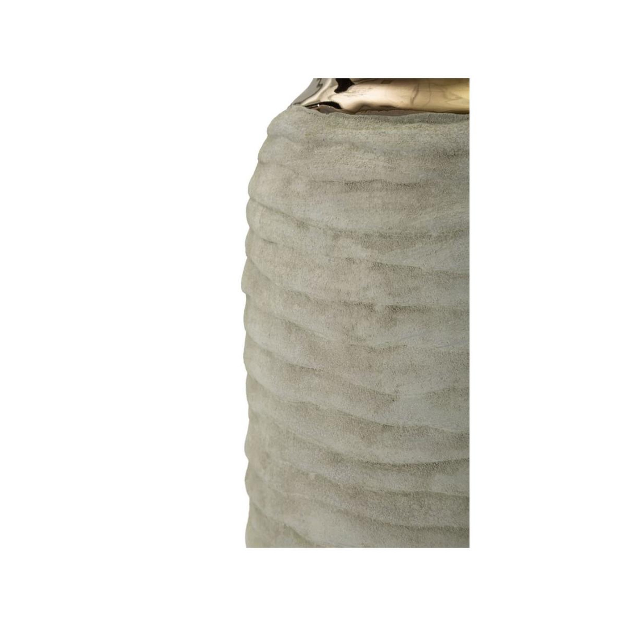 Voir la diapositive 4 : Paris Prix Vase design en céramique  lima  30cm gris