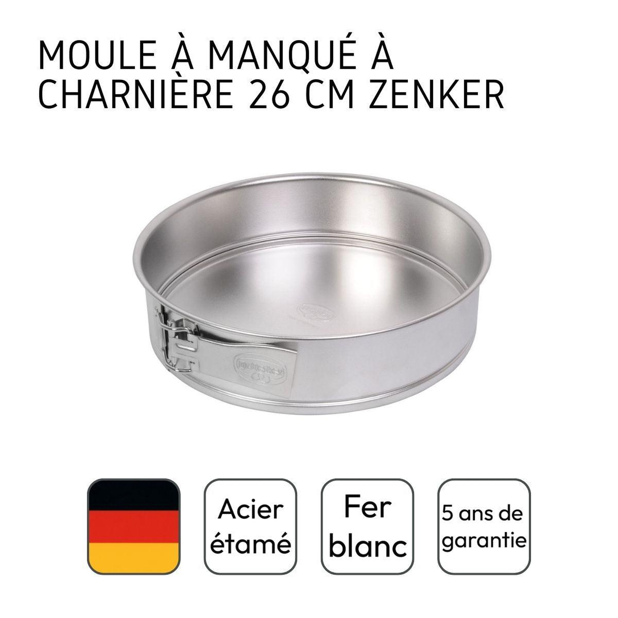 Voir la diapositive 4 : DR.OETKER Lot de 2 moules à manqué 26/26 cm en fer dr oetker classics