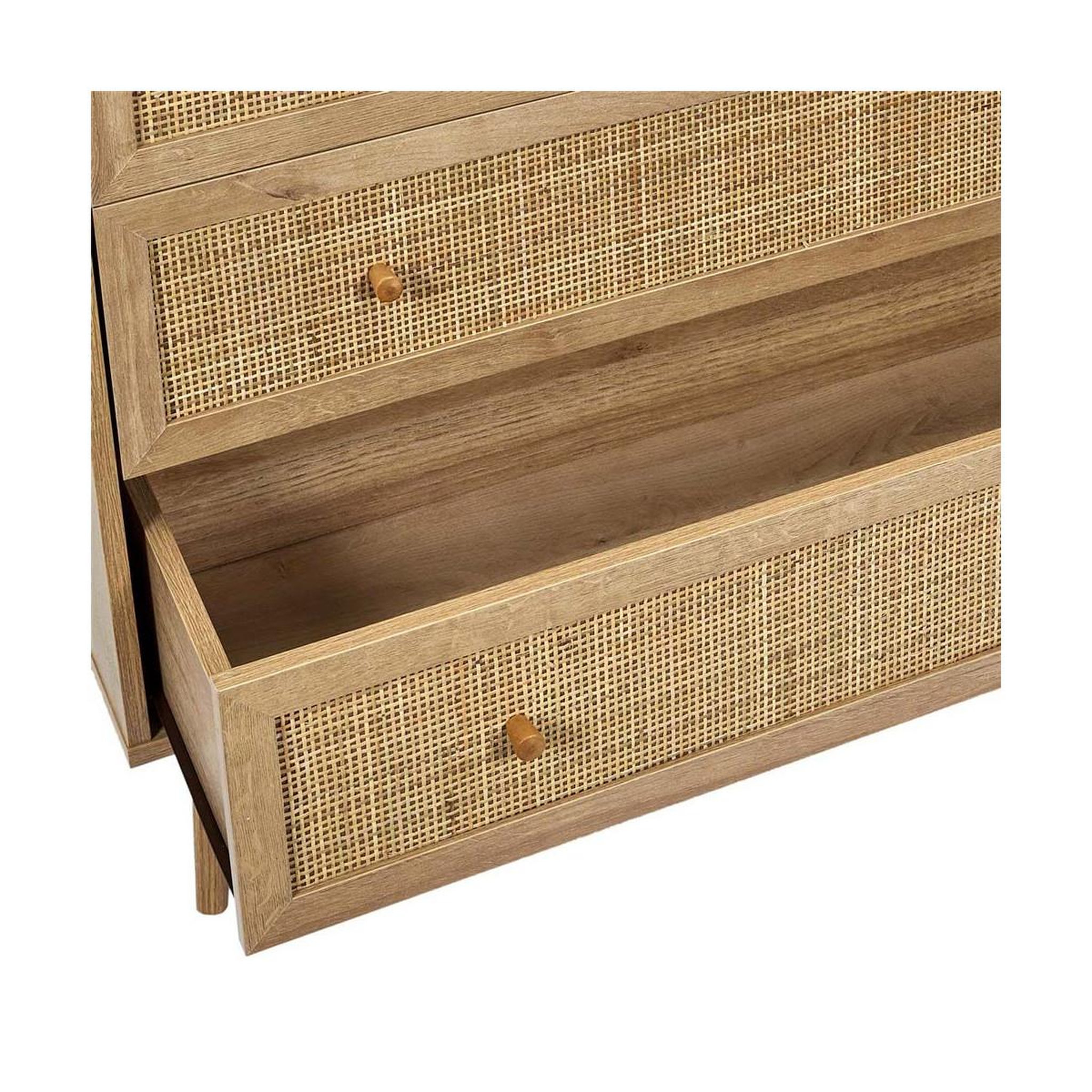Voir la diapositive 5 : The Home Deco Factory Commode en bois 3 tiroirs  bali  90cm naturel