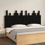 Voir la diapositive 1 : VIDAXL Tete de lit murale Noir 166x3x80 cm Bois massif de pin