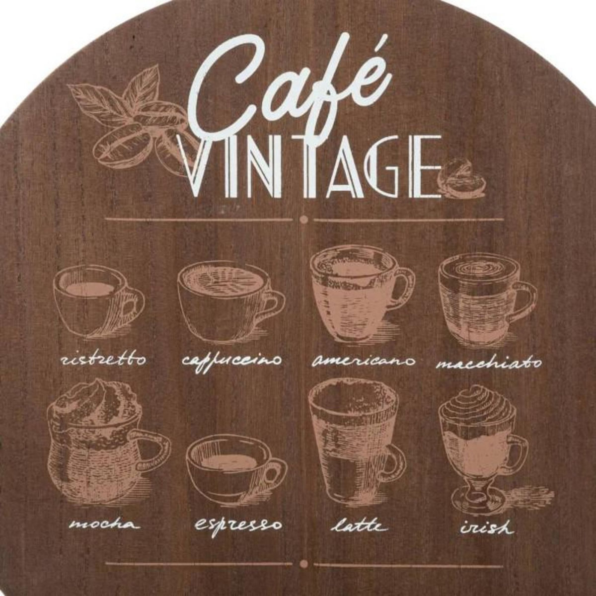 ATMOSPHERA Décoration Murale Vintage  Café  45cm Marron