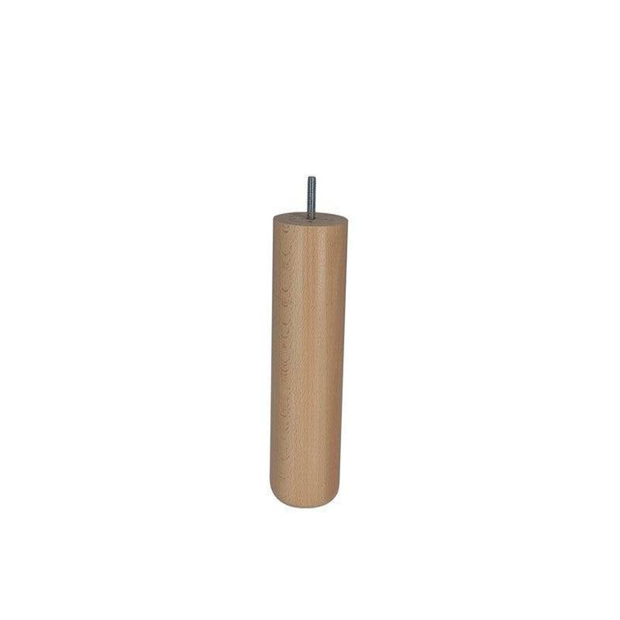 CIME Pied Lit / Sommier Cylindrique 68x200mm - Hêtre Vernis Blanc