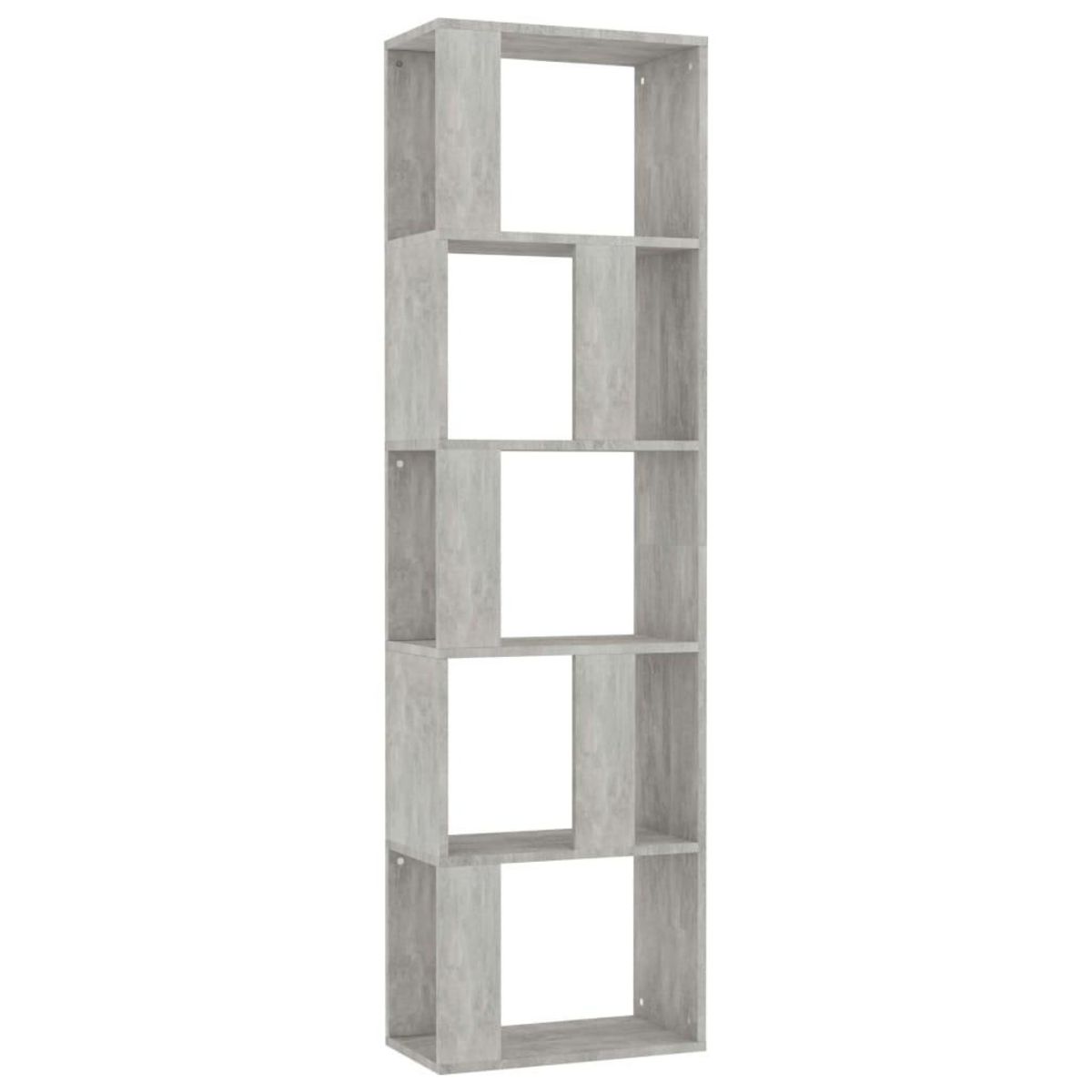 VIDAXL Bibliotheque/Separateur de piece Gris beton Bois d'ingenierie