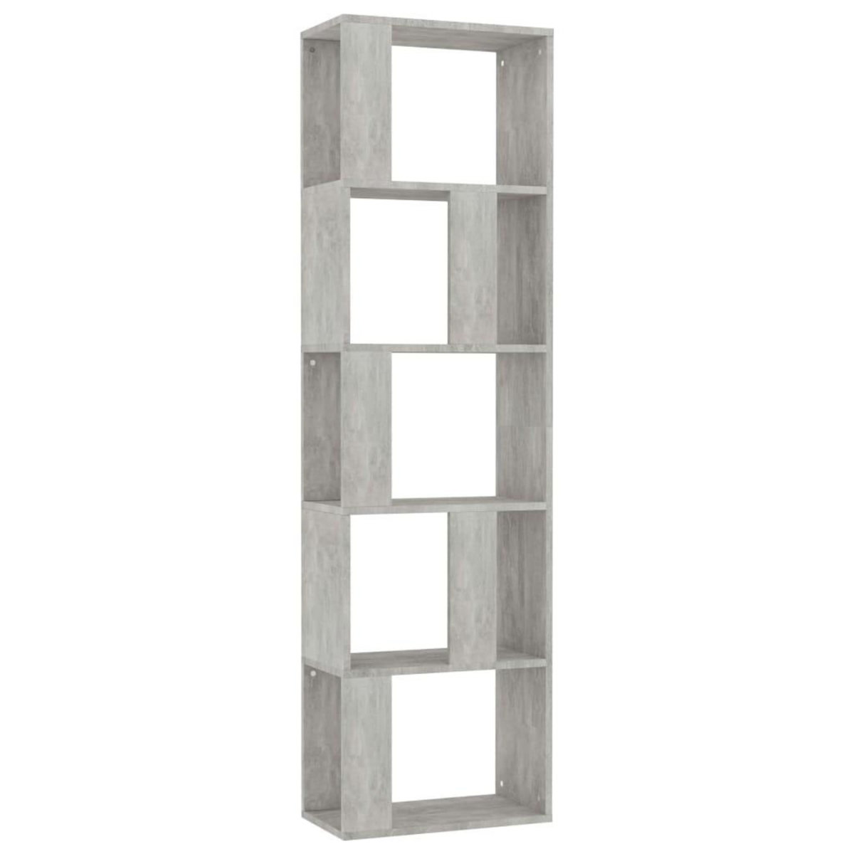 VIDAXL Bibliotheque/Separateur de piece Gris beton Bois d'ingenierie