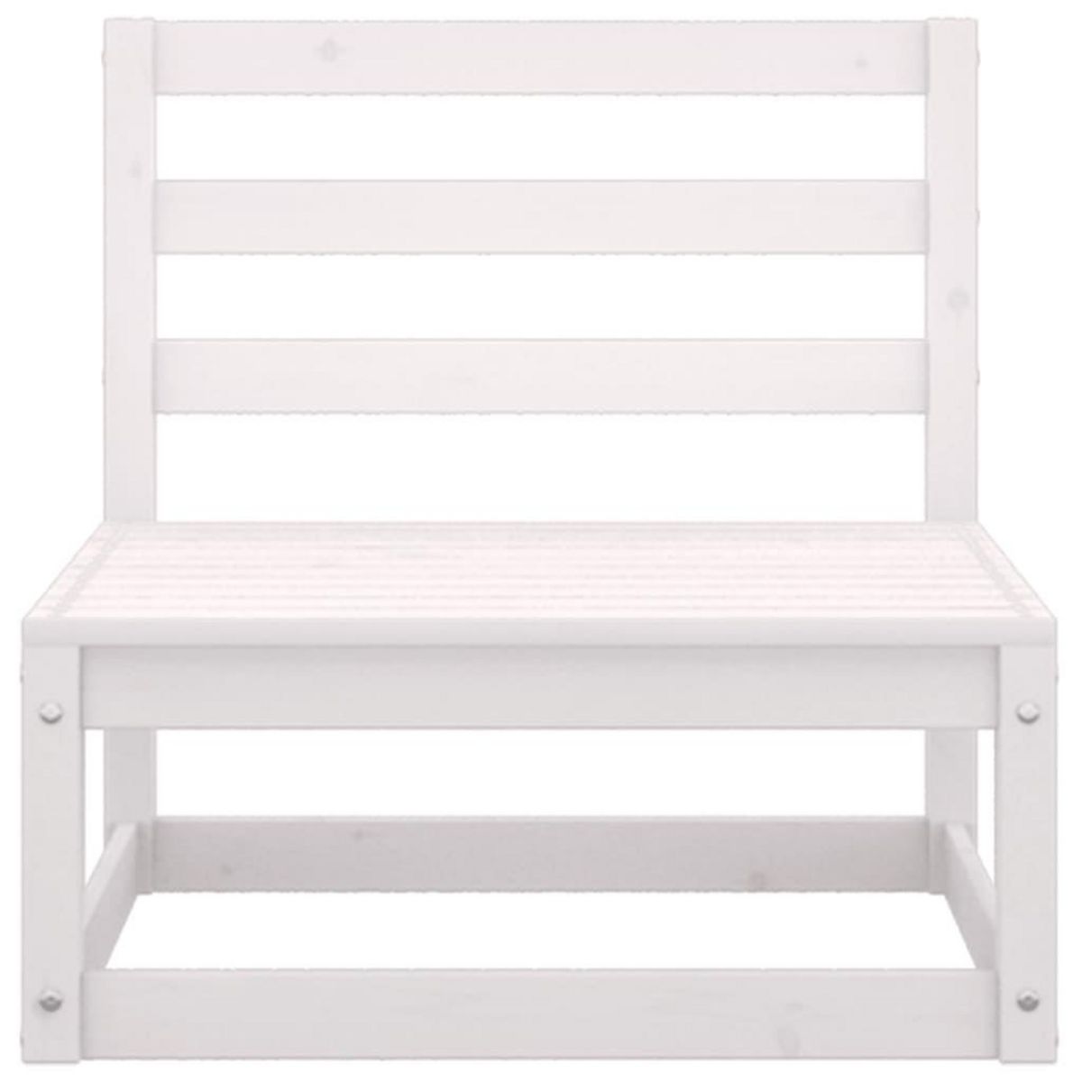 VIDAXL Salon de jardin 2 pcs avec coussins Blanc Bois de pin massif
