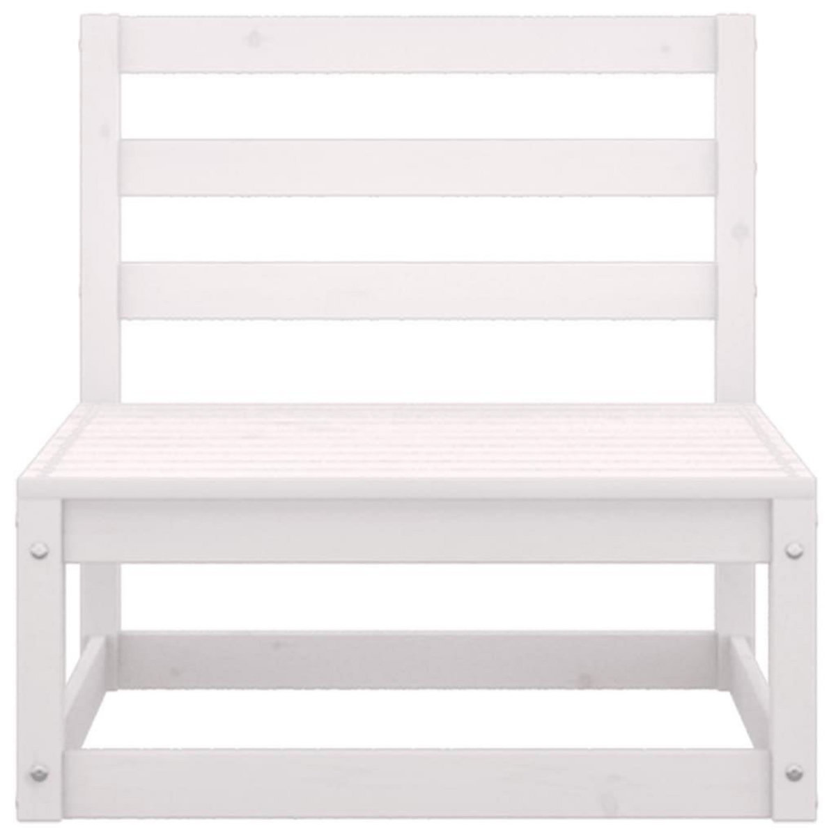 VIDAXL Salon de jardin 2 pcs avec coussins Blanc Bois de pin massif