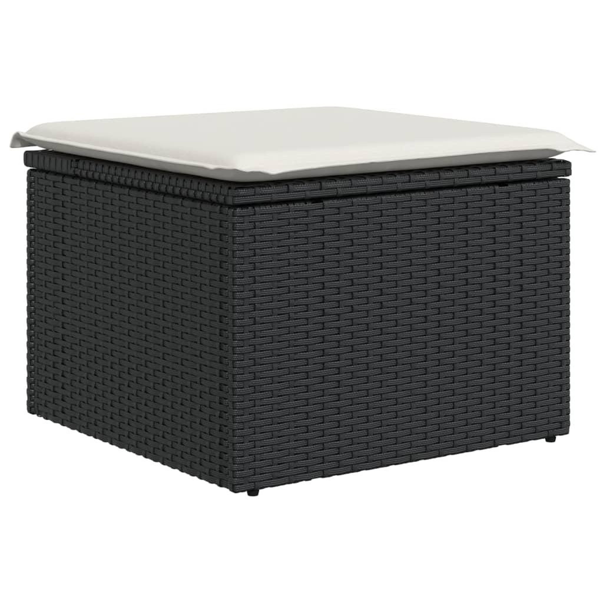 Voir la diapositive 5 : VIDAXL Salon de jardin 5 pcs avec coussins noir resine tressee