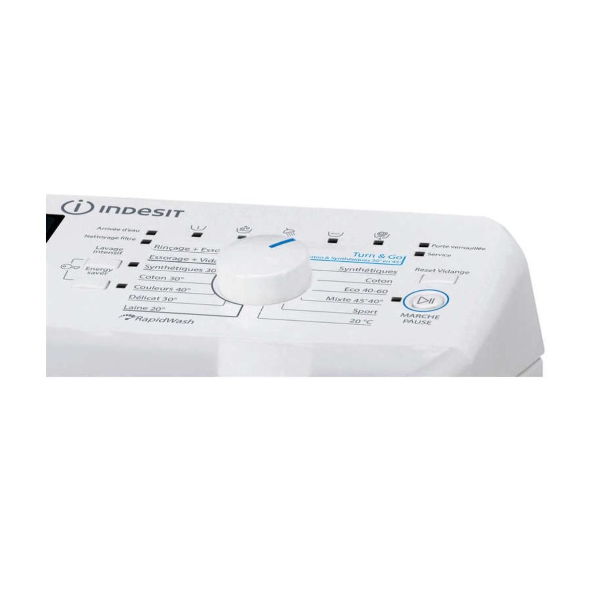 Indesit Lave-linge top 7kg 1200 tours/min - BTWB72200FR/N
