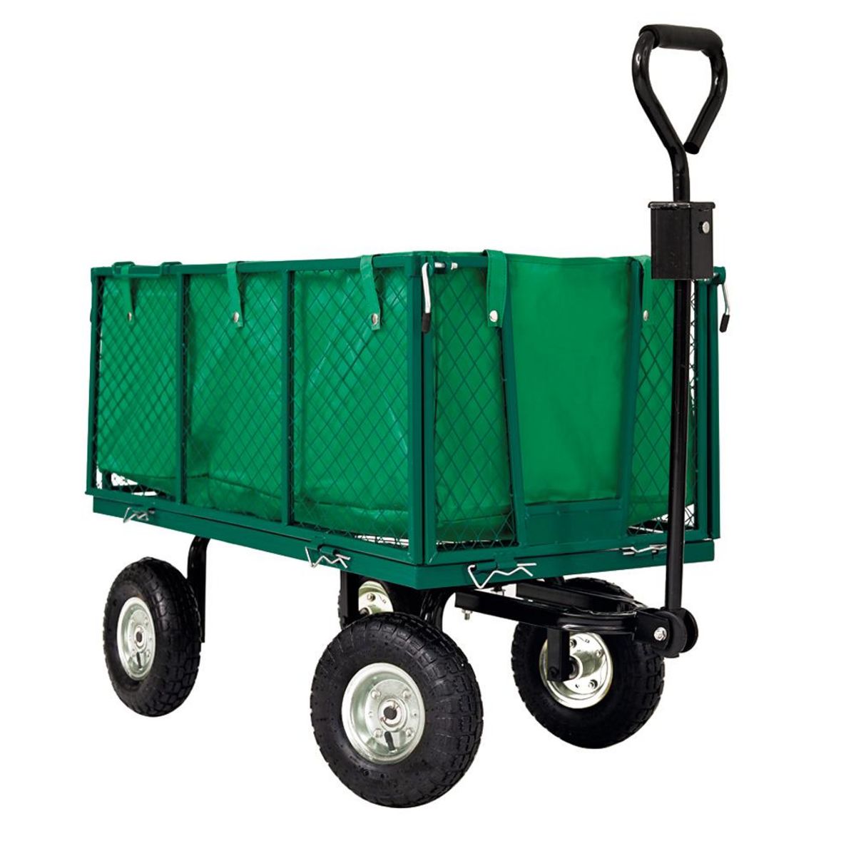 WERKAPRO Chariot remorque de jardin grillagé WERKA PRO