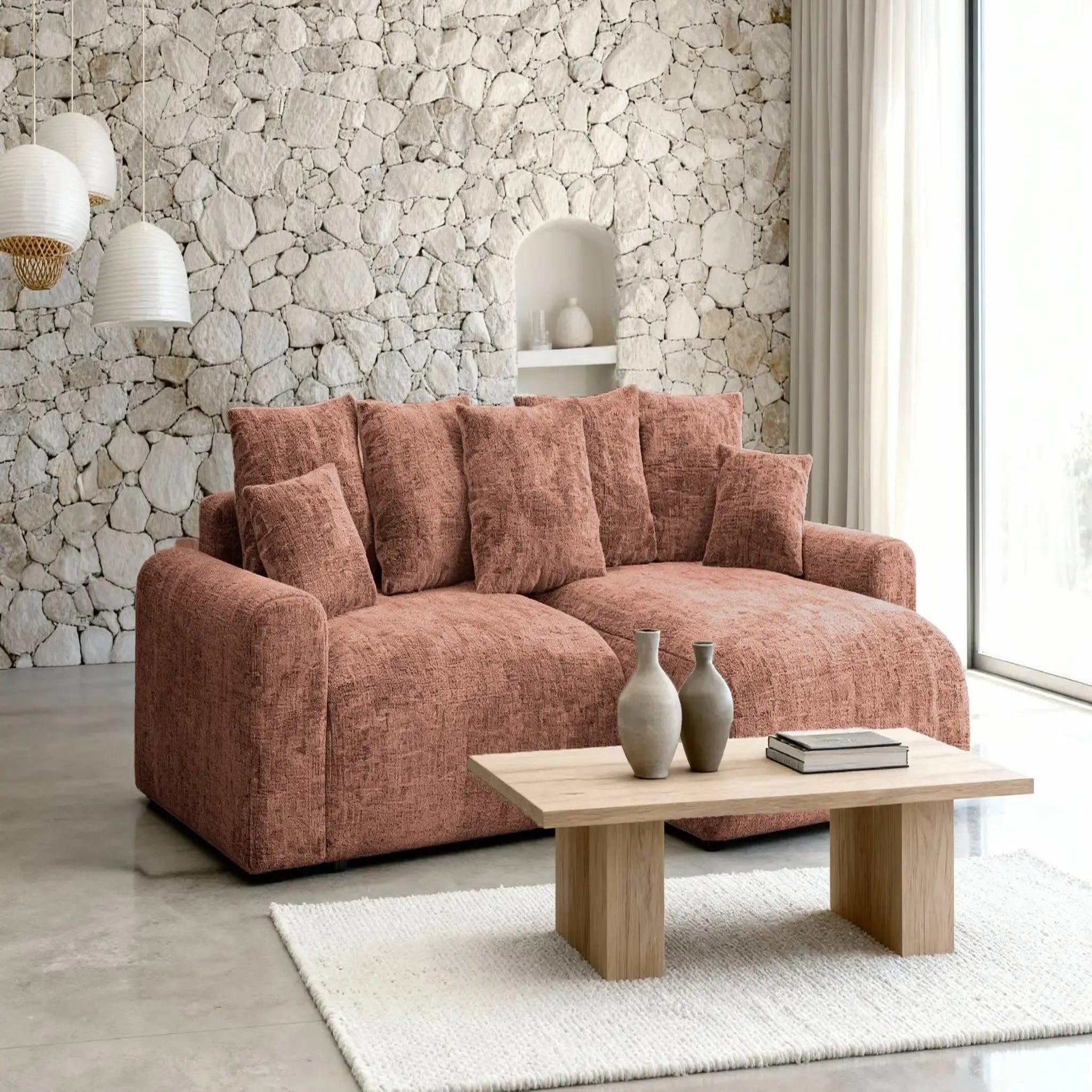 Voir la diapositive 6 : CASANOVA PARIS Oli - canapé d'angle convertible tissu chenille 4 places