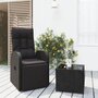 Voir la diapositive 1 : VIDAXL Ensemble de salon de jardin 2 pcs noir poly rotin et acier
