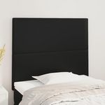 VIDAXL Tetes de lit 2 pcs Noir 100x5x78/88 cm Similicuir
