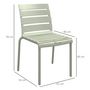 Voir la diapositive 3 : OUTSUNNY Lot de 4 chaises de jardin empilables avec assise et dossier à lattes vert