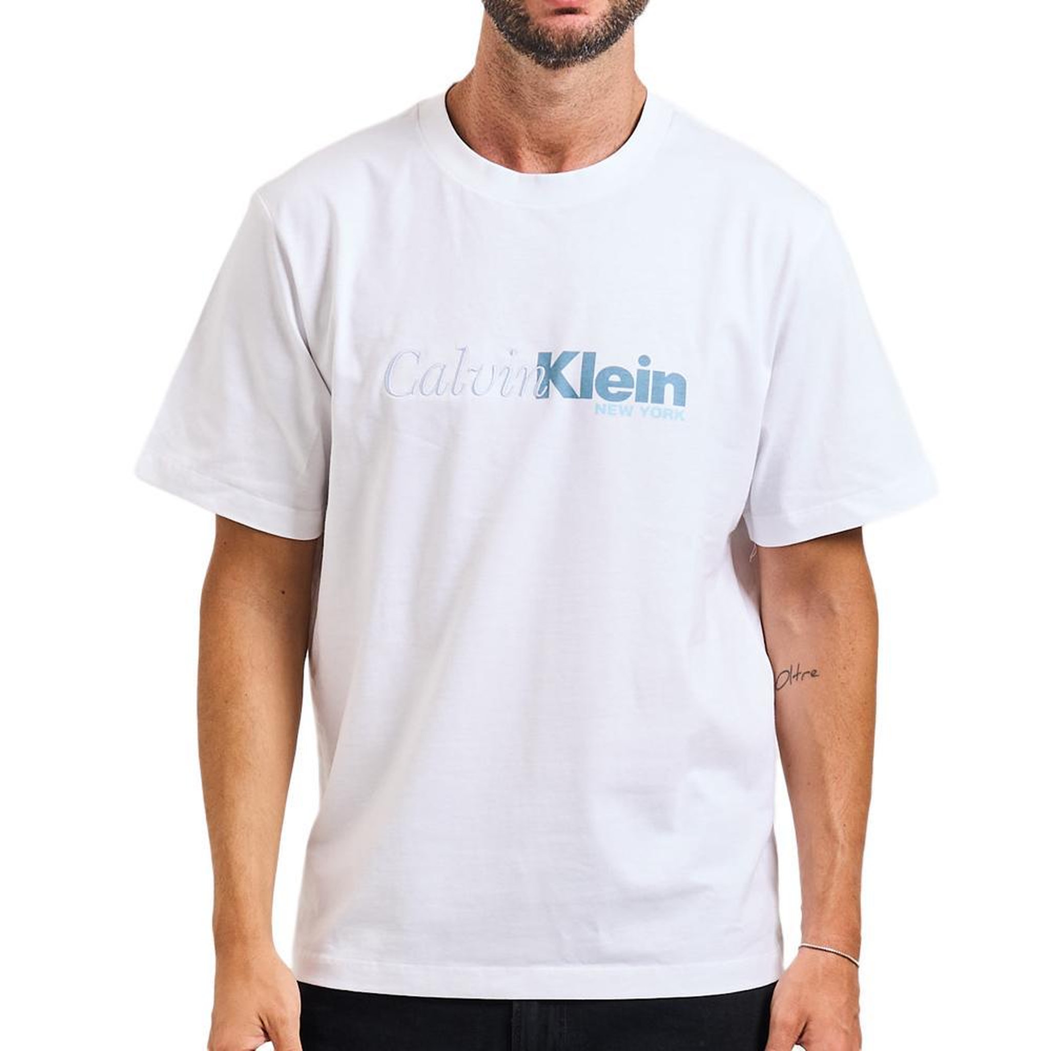 CALVIN KLEIN JEANS T-Shirt Blanc Homme Calvin Klein Jeans LV04RD822G. Coloris disponibles : Blanc