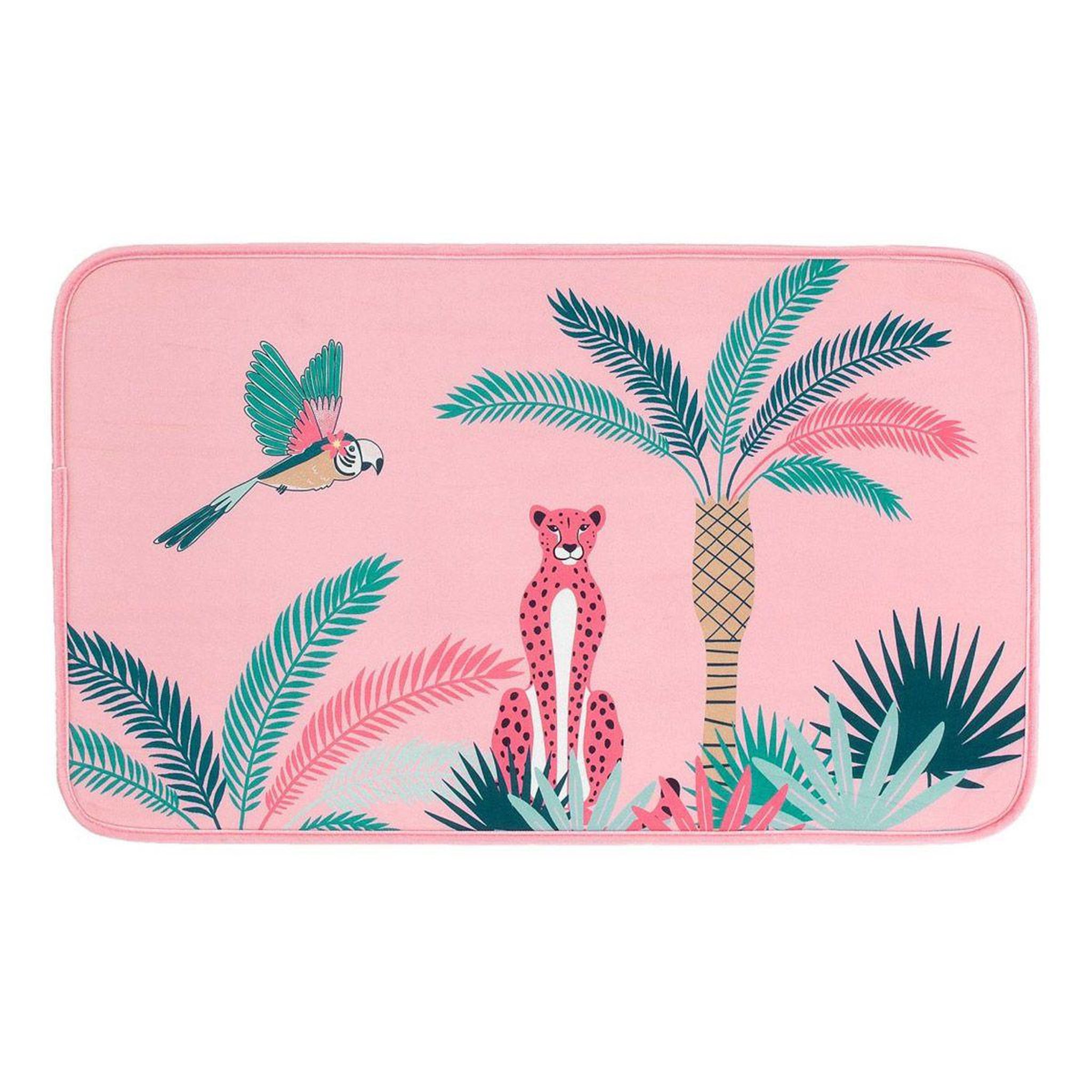 Douceur d'Intérieur Tapis enfant velours  leopink  45x75cm rose