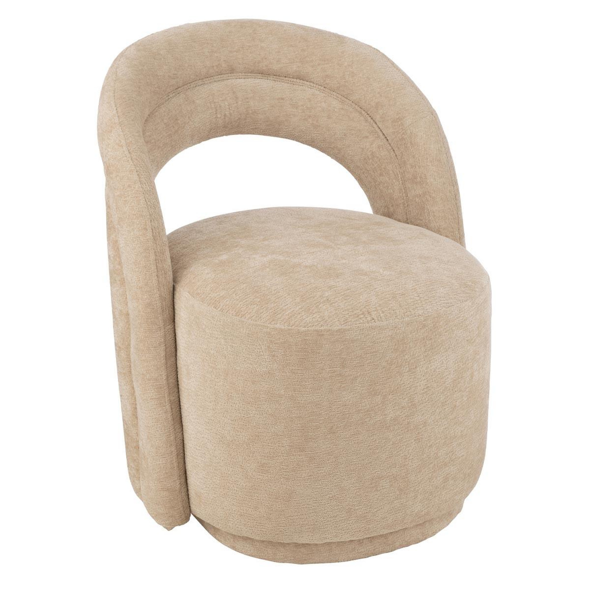 J-LINE Fauteuil design arrondi  anise  80cm beige