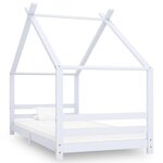 VIDAXL Cadre de lit d'enfant Blanc Bois de pin massif 90x200 cm