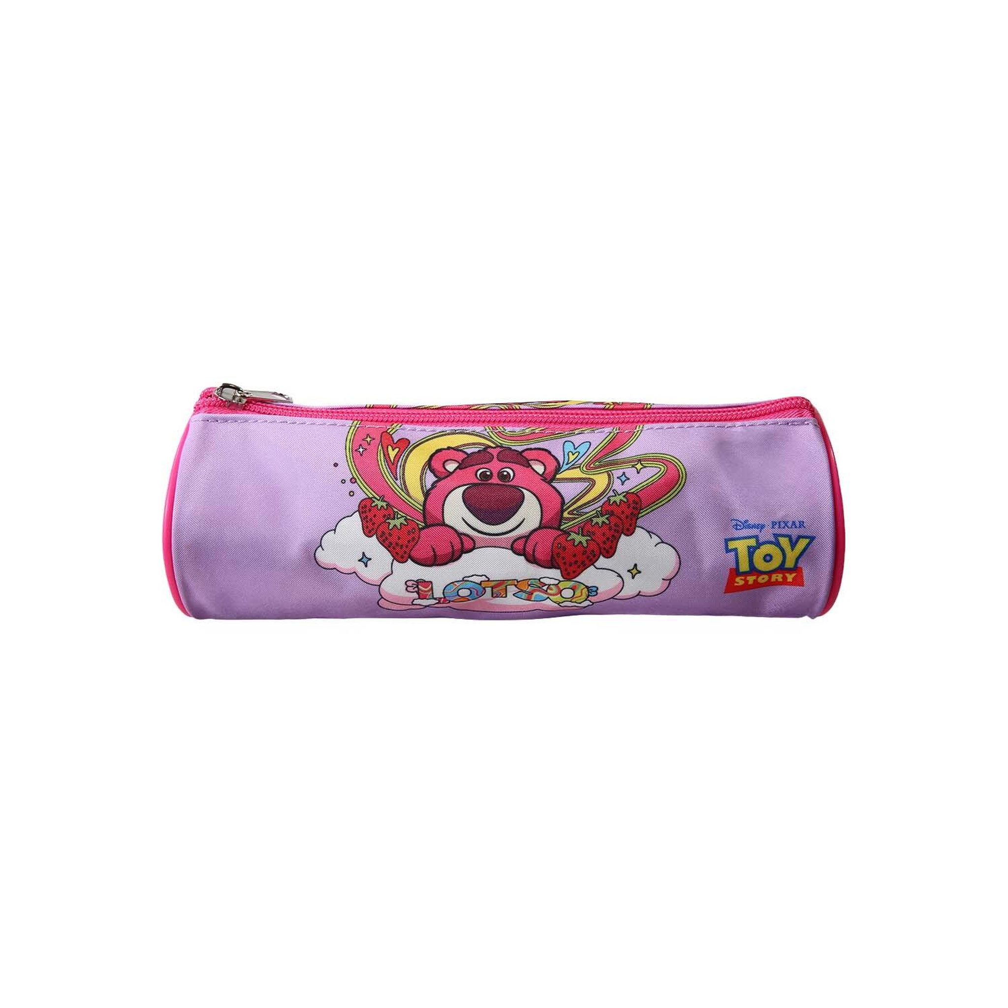 Bagtrotter Toy Story - Trousse scolaire ronde - Rose - Fille - 1 compartiment