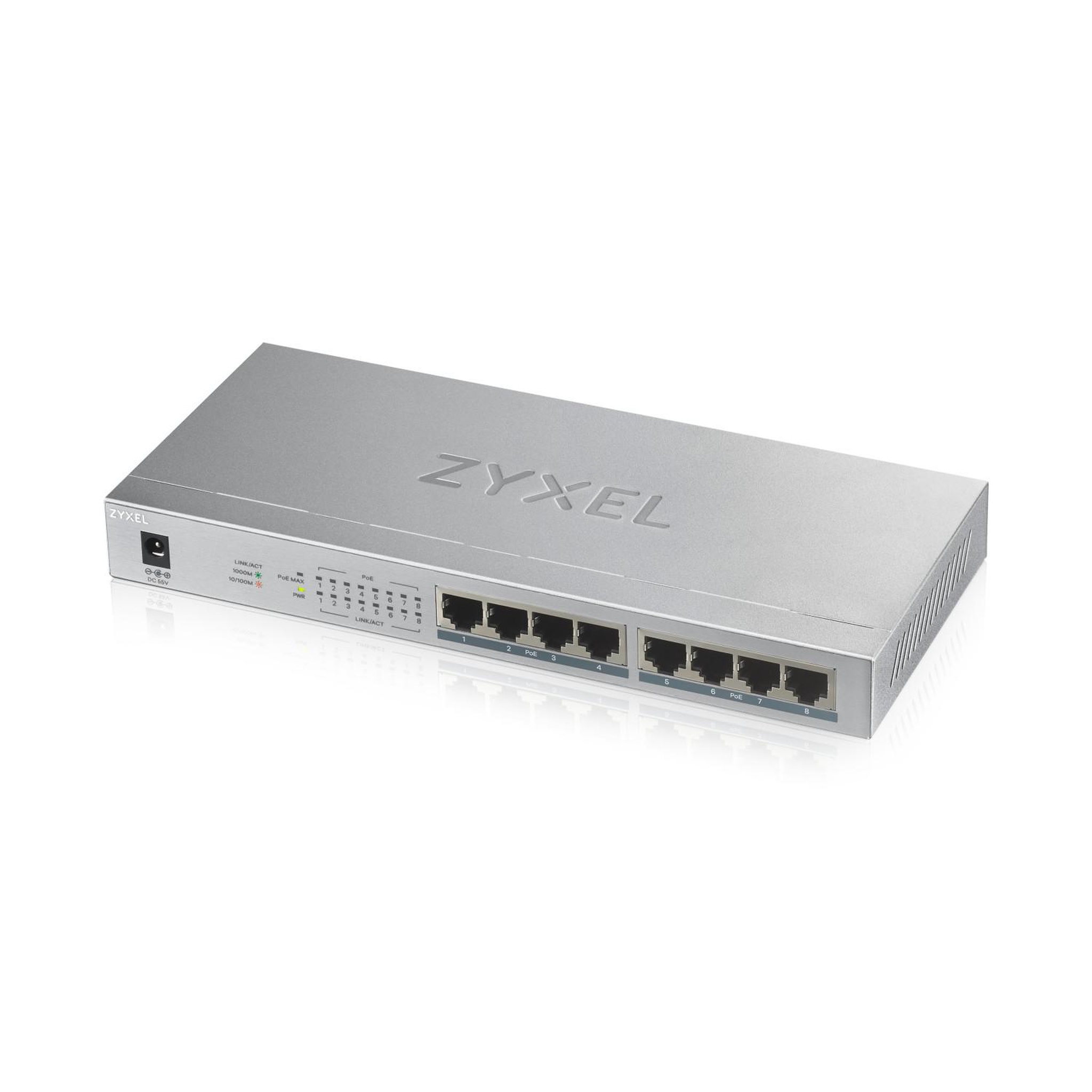 Voir la diapositive 2 : Zyxel Switch Zyxel GS1008HP - 8 ports Gigabit Ethernet PoE+