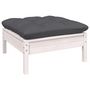 Voir la diapositive 4 : VIDAXL Salon de jardin 7 pcs avec coussins blanc bois de pin