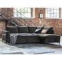 Voir la diapositive 3 : BEST MOBILIER Lilly - canapé d'angle droit - 5 places - convertible - en velours