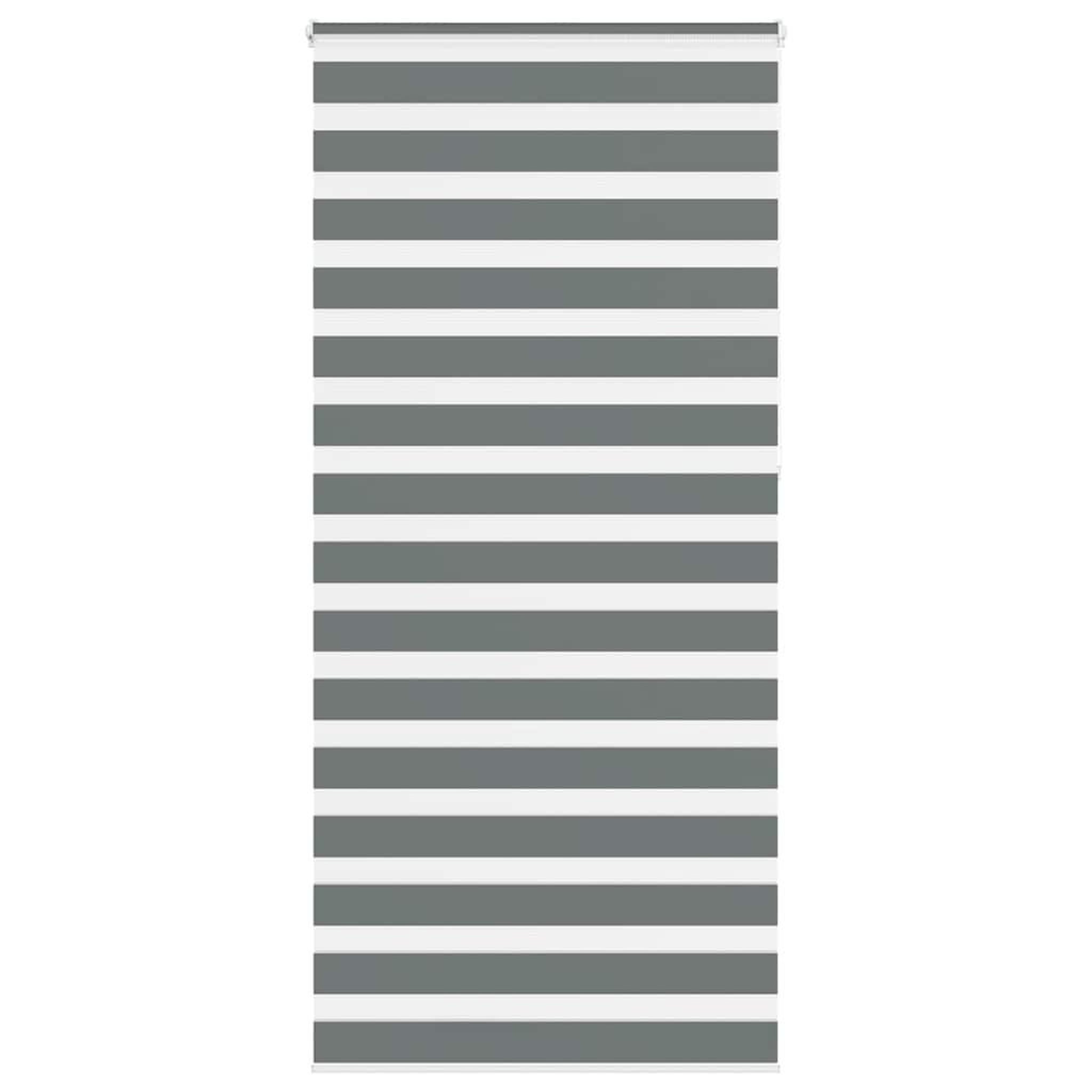VIDAXL Store zebre gris fonce largeur du tissu 110,9 cm polyester