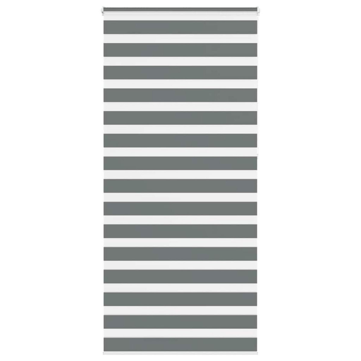 VIDAXL Store zebre gris fonce largeur du tissu 110,9 cm polyester