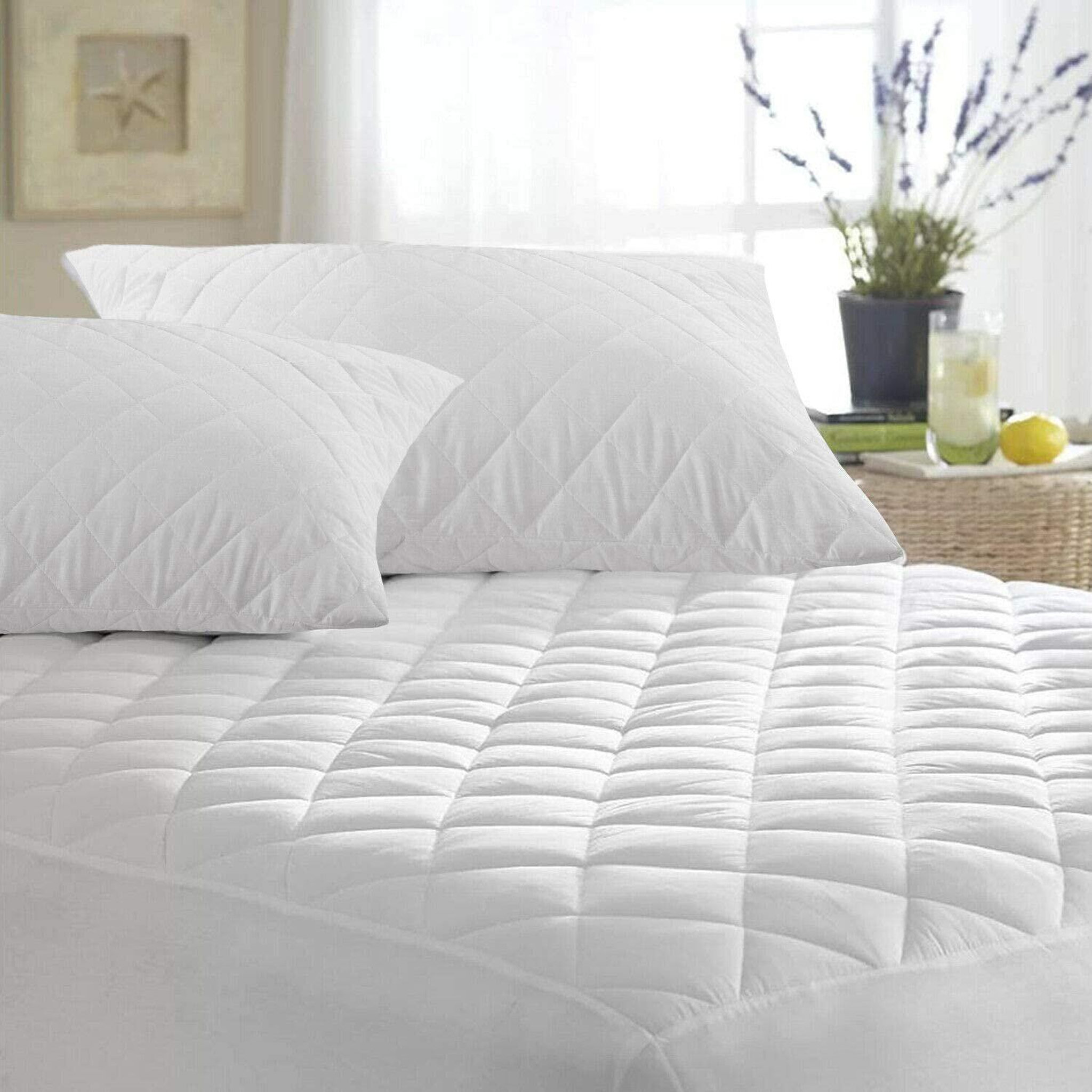 Voir la diapositive 4 : Home collection Protège matelas 100% polyester 205gsm matelasse / respirant