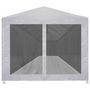 Voir la diapositive 2 : VIDAXL Tente de reception avec 10 parois en maille 12 x 3 m