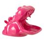 Voir la diapositive 1 : Paris Prix Statuette Déco  Tête d'Hippopotame  25cm Rose