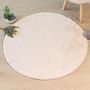 Voir la diapositive 3 : ATMOSPHERA Tapis Rond Imitation Fourrure  Doucea  80cm Ivoire