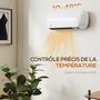 Voir la diapositive 6 : HOMCOM Chauffage soufflant mural 2000W chauffage céramique PTC radiateur réglable timer oscillant télécommande blanc