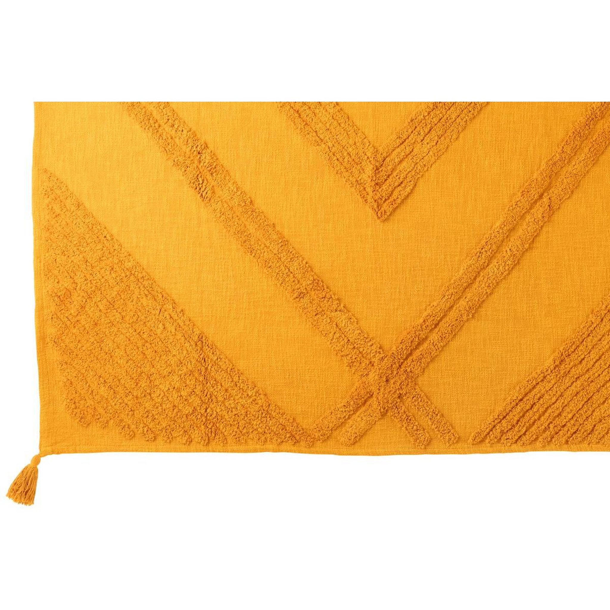 Voir la diapositive 2 : J-LINE Plaid tufté  efren  130x180cm ocre
