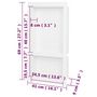 Voir la diapositive 6 : VIDAXL Niche de douche avec 2 compartiments Blanc brillant 41x69x9 cm