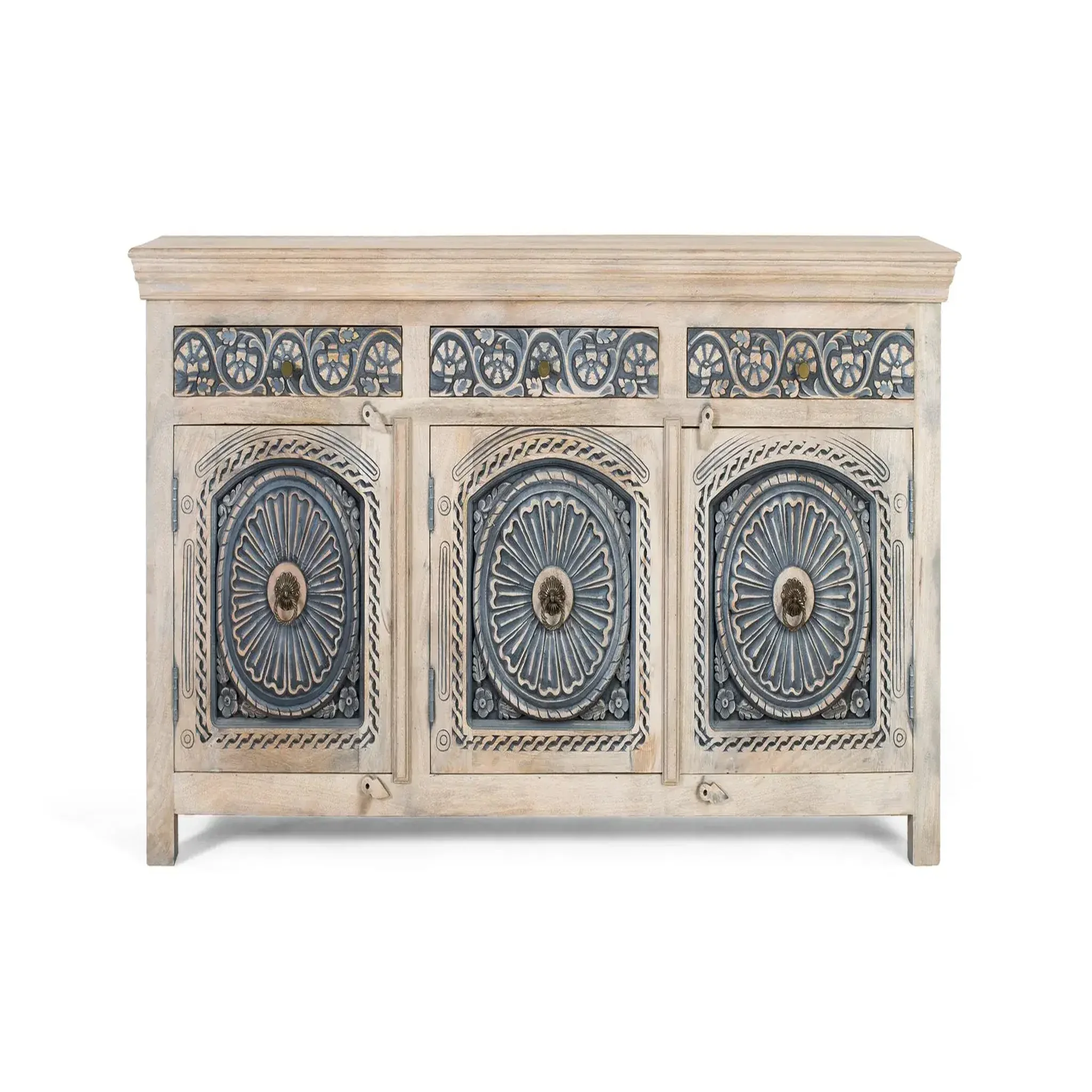 GINER Y COLOMER SL Buffet en bois de manguier 180cm style méditerranéen moderne