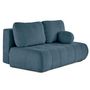 Voir la diapositive 4 : BEST MOBILIER Bowie - canapé 3 places convertible coffre + coussin rond inclus en tissu texturé