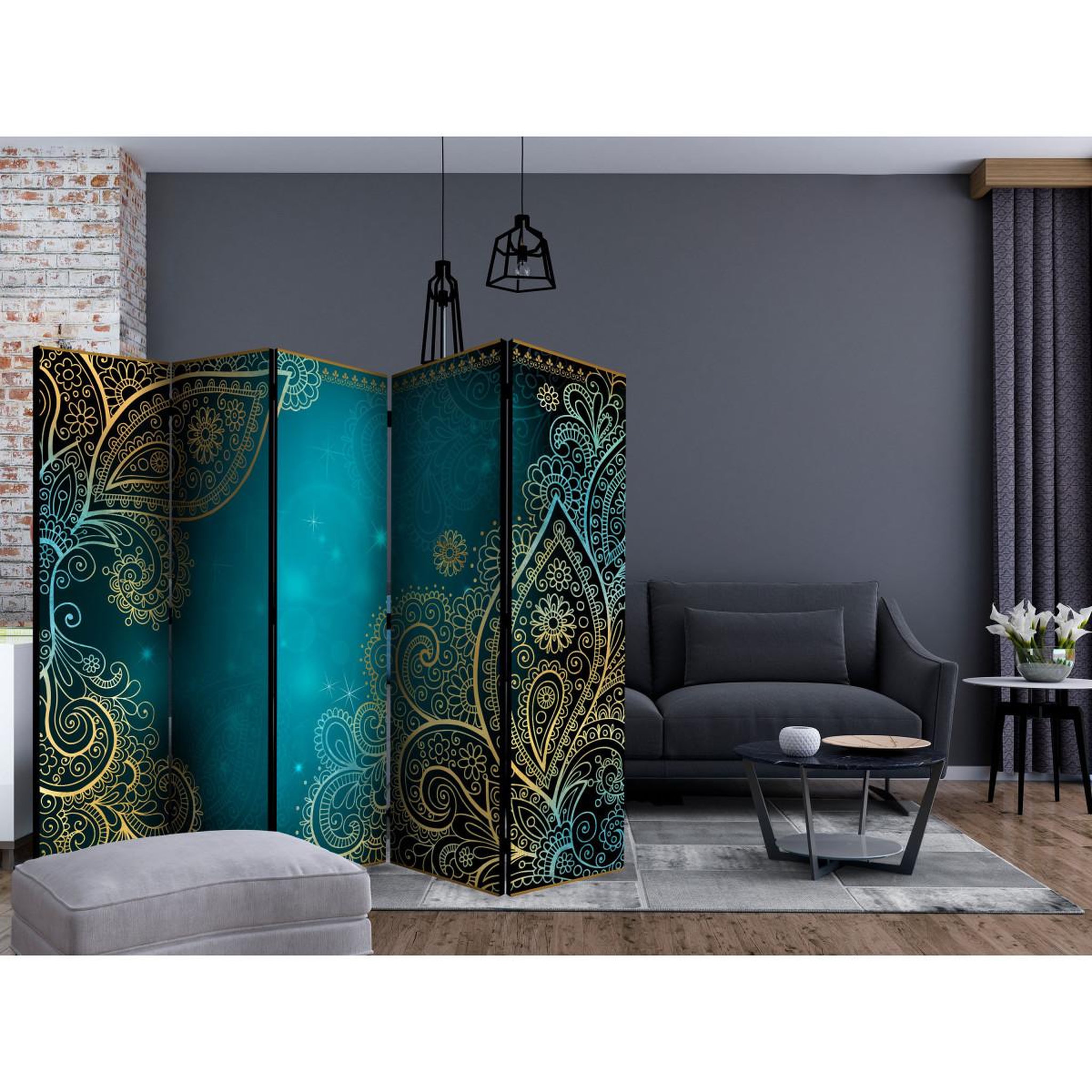 Voir la diapositive 2 : Paris Prix Paravent 5 volets  oriental wings  172x225cm