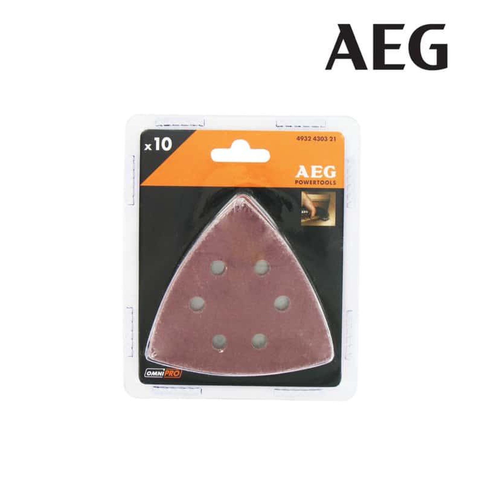 Voir la diapositive 2 : AEG Kit 10 triangles abrasifs aeg 93x93mm pour multitool 4932430321