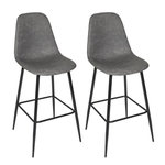 Paris Prix Lot de 2 Chaises de Bar  Amber  106cm Gris