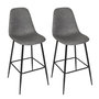 Voir la diapositive 1 : Paris Prix Lot de 2 Chaises de Bar  Amber  106cm Gris
