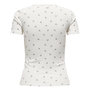 Voir la diapositive 5 : JACQUELINE DE YONG T-Shirt Blanc/Mauve Femme JDY Lucky