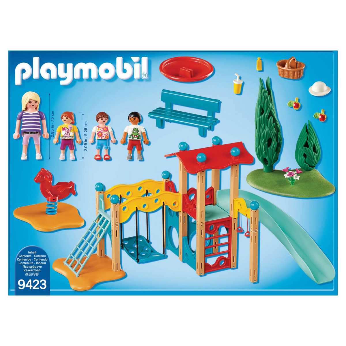 PLAYMOBIL 9423 - Family Fun - Parc de jeu avec toboggan