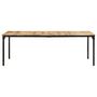 Voir la diapositive 2 : VIDAXL Table de salle a manger 220x100x76 cm Bois de manguier brut