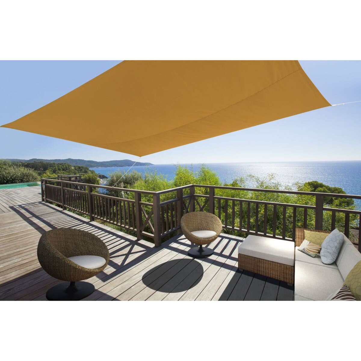 IDEANATURE Voilde d'ombrage rectangulaire - Ocre - 3x4m