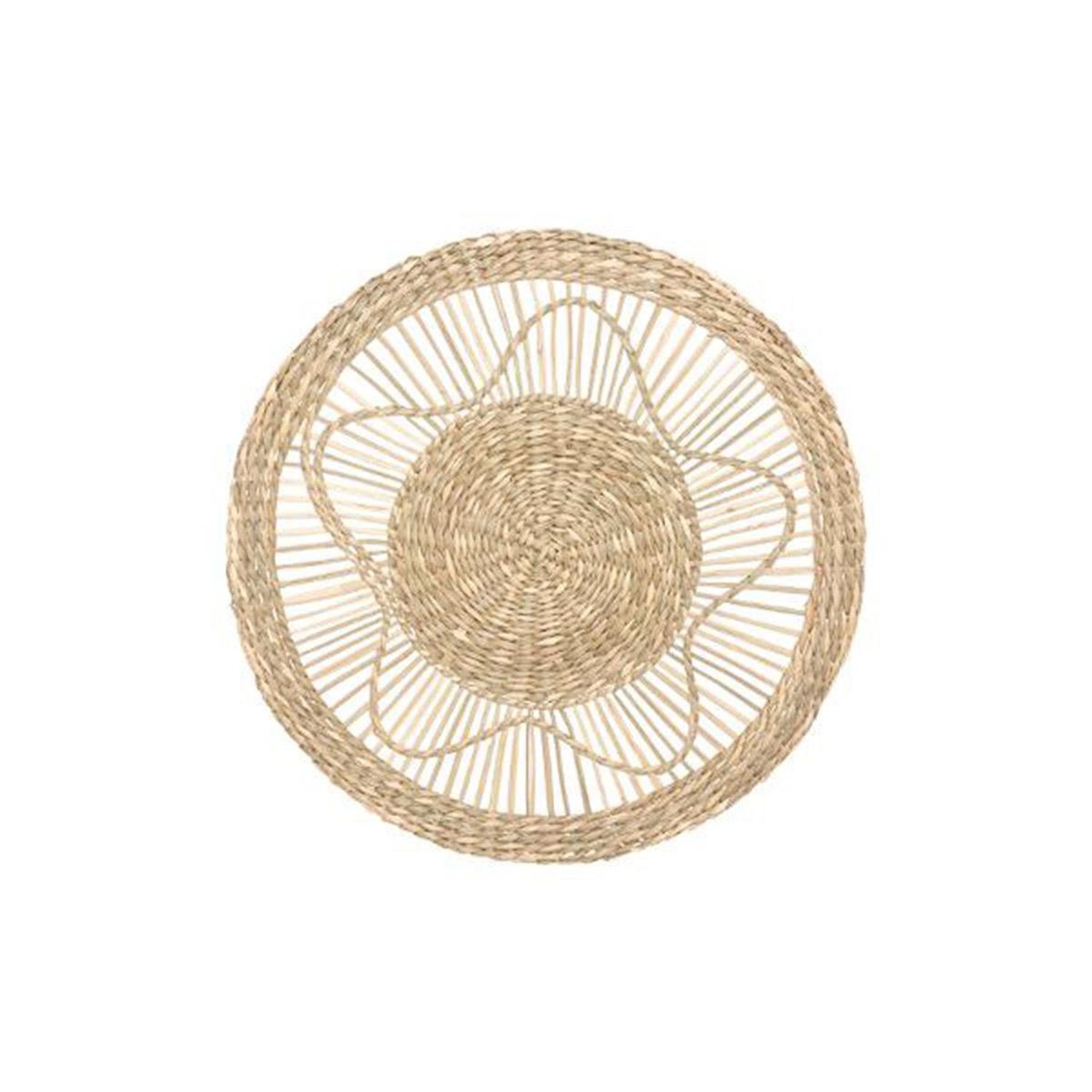 Voir la diapositive 3 : ATMOSPHERA Décoration murale ronde  seagrass  38cm naturel