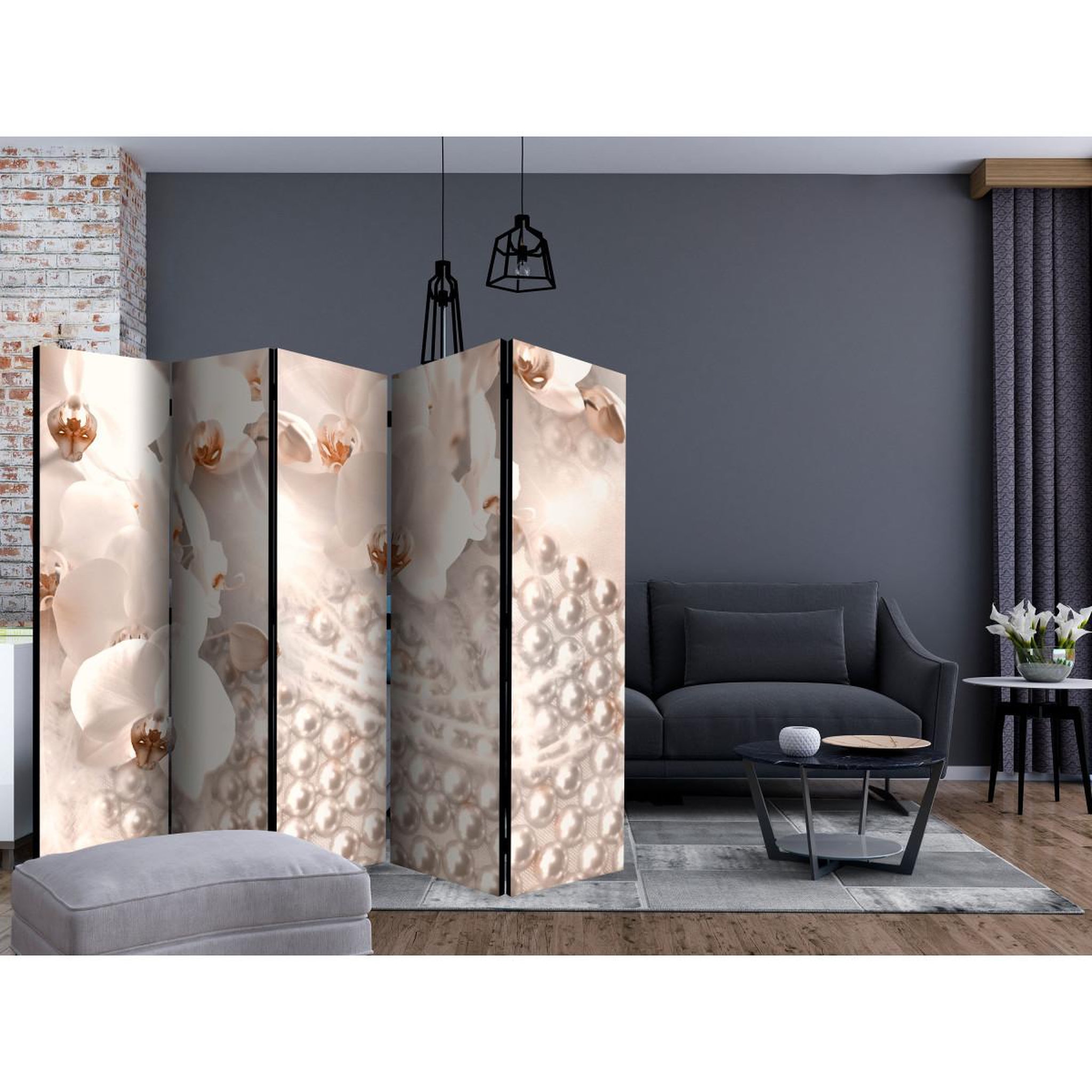 Voir la diapositive 2 : Paris Prix Paravent 5 volets  treasures of elegance  172x225cm