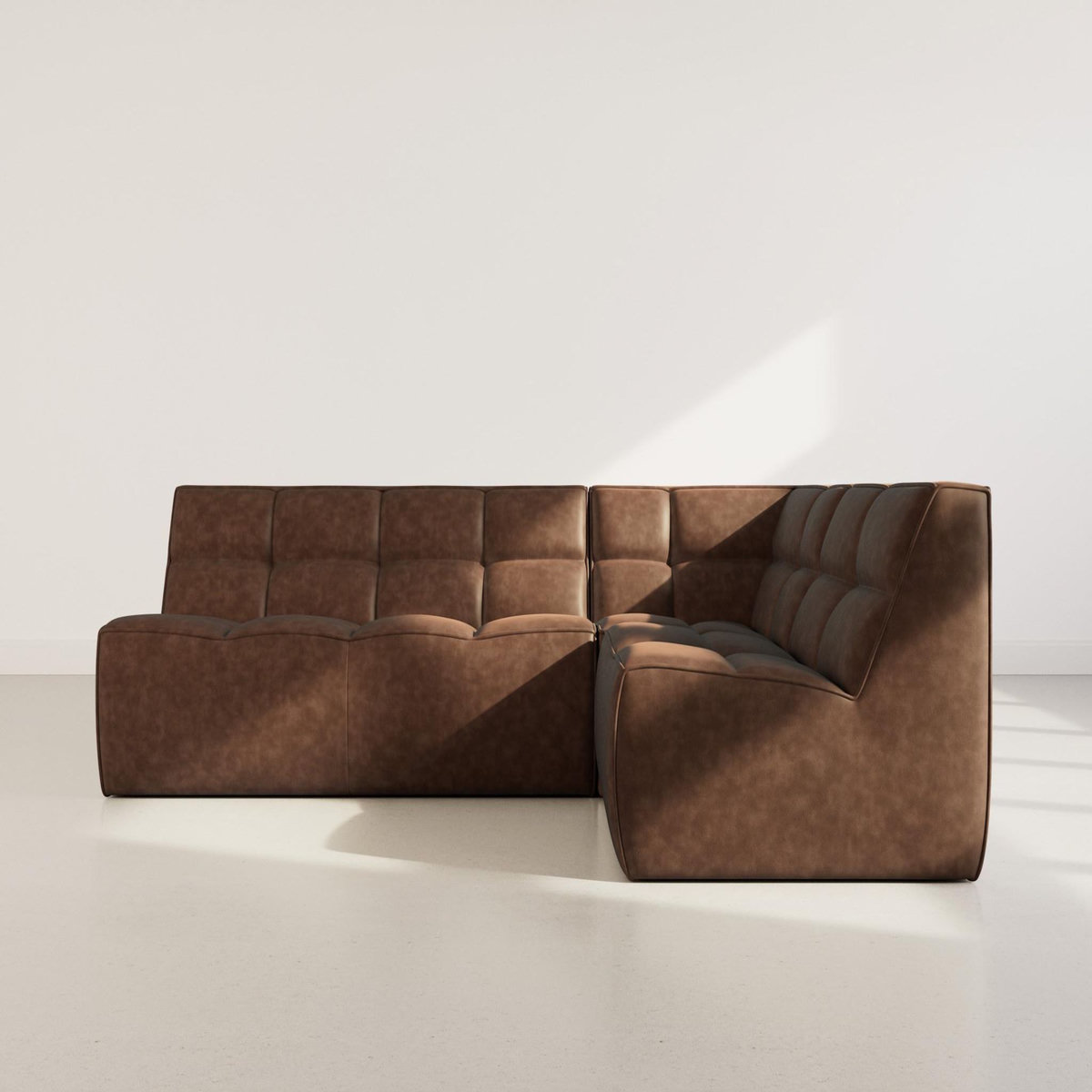 LISA DESIGN Alya - canapé modulable d'angle réversible 4 places en simili