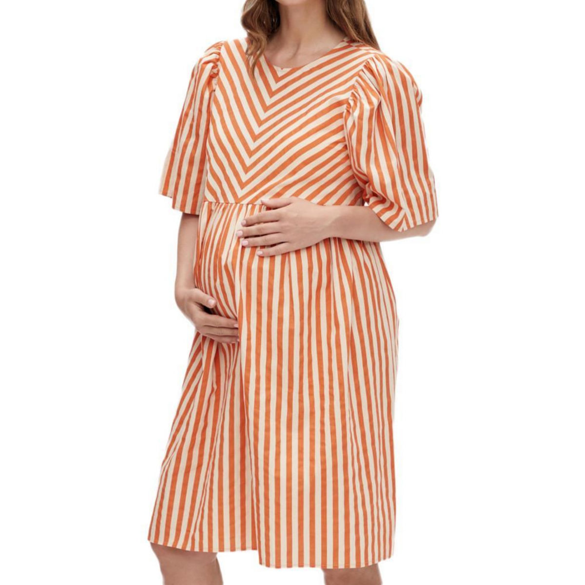 MAMALICIOUS Robe /Orange Femme Mamalicious Felicity