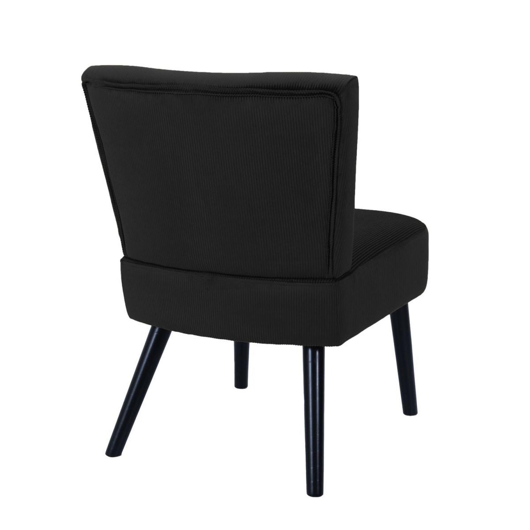 Voir la diapositive 5 : The Home Deco Factory Fauteuil crapaud  giulia  76cm noir